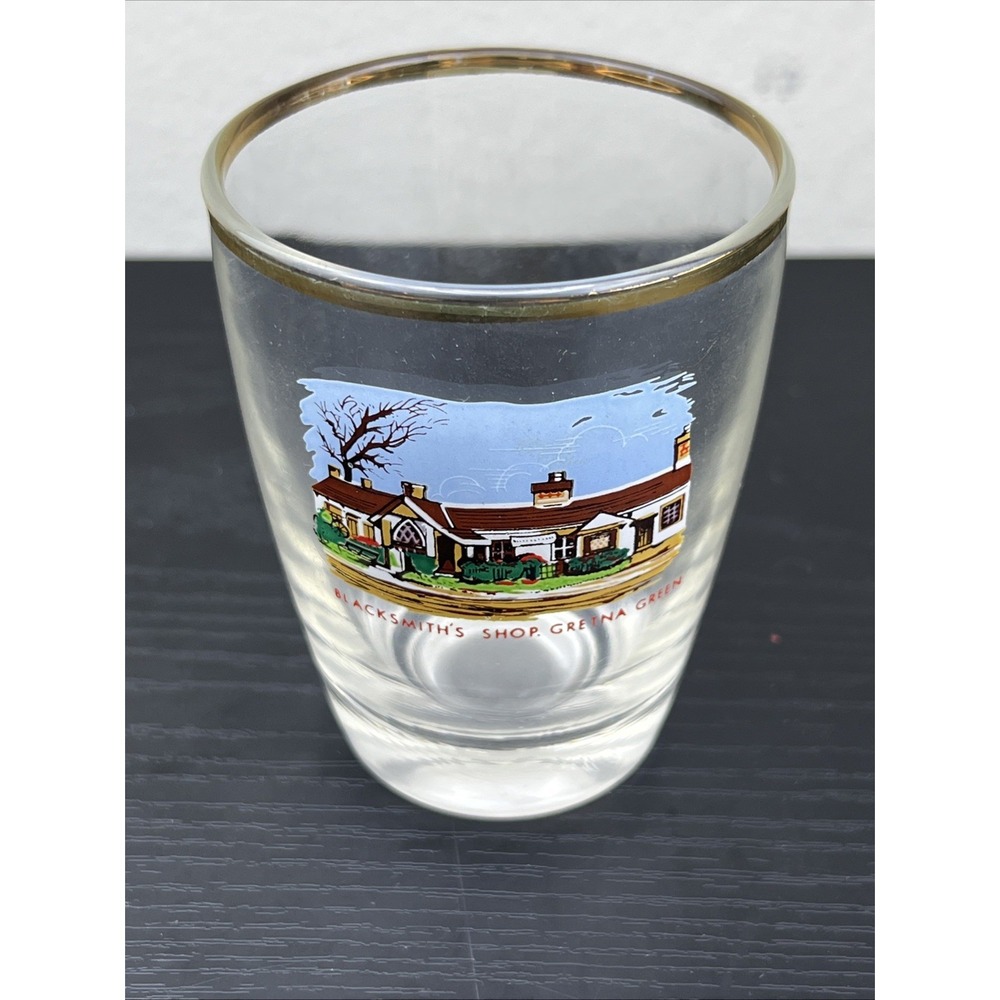 Blacksmiths Shop Grenta Green Vintage‎ Shot Glass Souvenir Barware